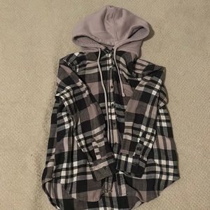 Hooded garage flannel